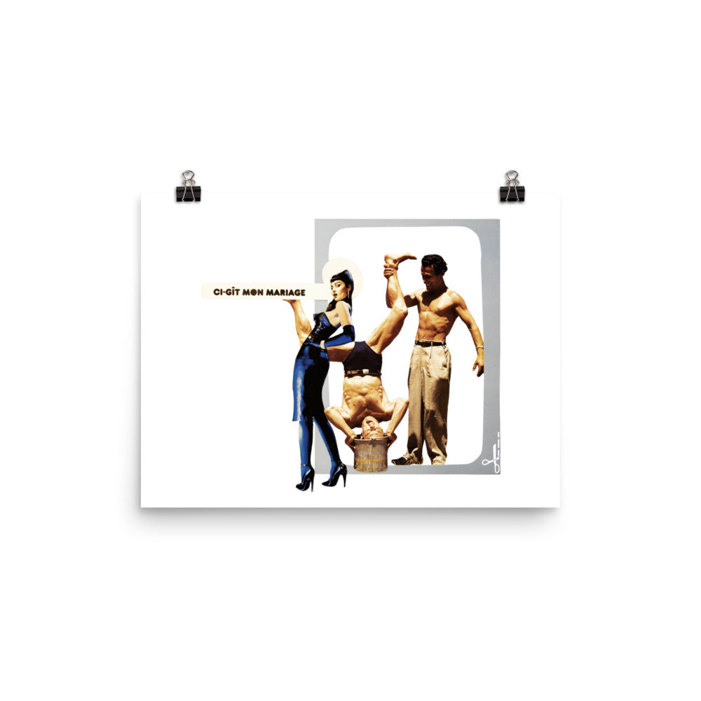 Ci-gît mon mariage : Photo paper poster