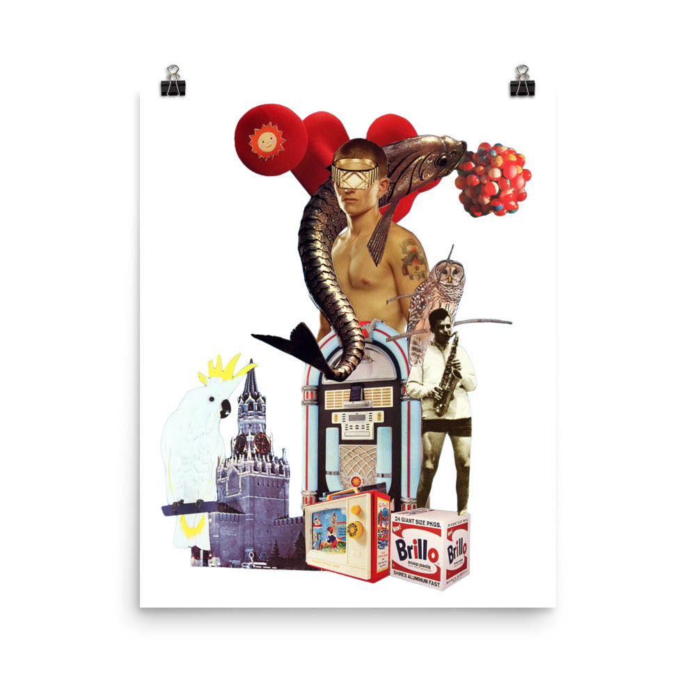 Music Goes On: Photo paper poster