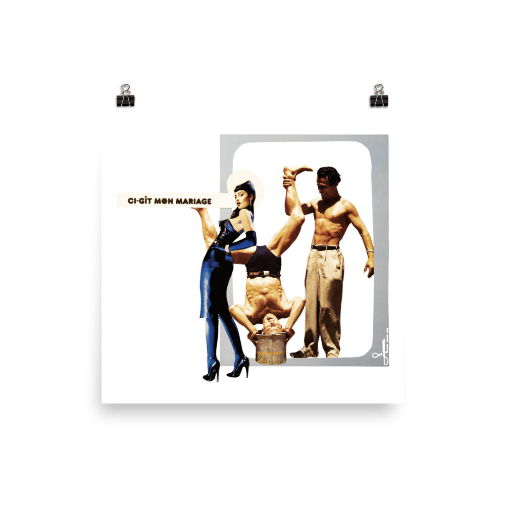 Ci-gît mon mariage : Photo paper poster