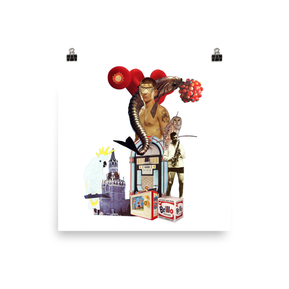Music Goes On: Photo paper poster