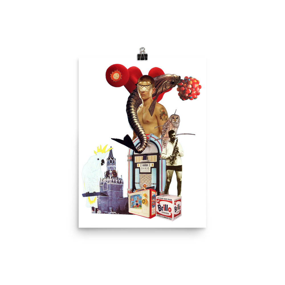 Music Goes On: Photo paper poster