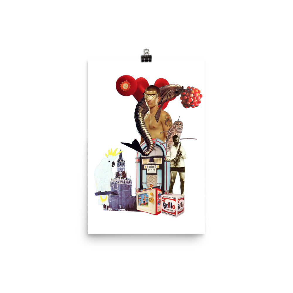 Music Goes On: Photo paper poster